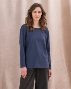 Organic Cotton Scoop Back Top -Wear Luxe Shop 142213