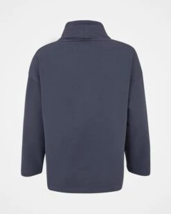 Organic Cotton Funnel Neck Sweatshirt -Wear Luxe Shop 143734