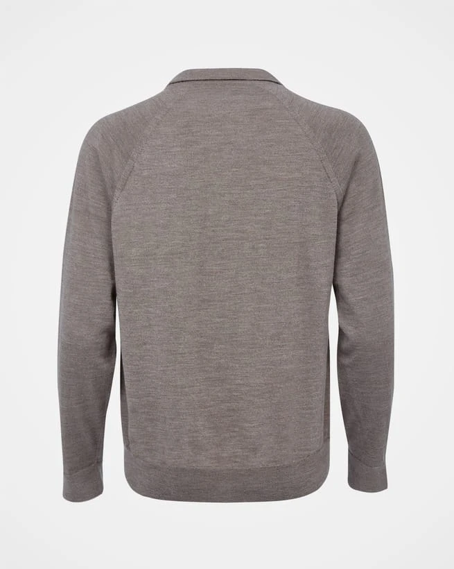 Fine Knit Merino Polo Sweater 4 Fine Knit Merino Polo Sweater - Image 4