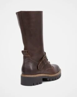 Strap Detail Tall Lace Up Boots -Wear Luxe Shop 144265