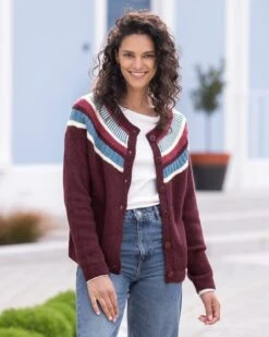 Shetland Statement Yoke Cardigan -Wear Luxe Shop 144460