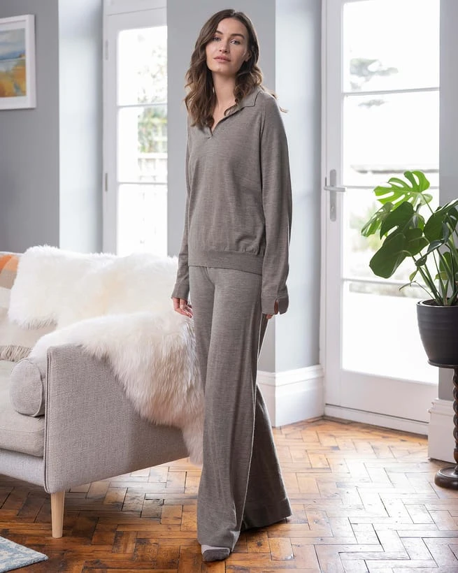 Fine Knit Merino Polo Sweater 3 Fine Knit Merino Polo Sweater - Image 3