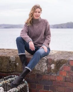 Flecked Diamond Cable Sweater -Wear Luxe Shop 145989