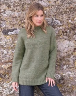 British Wool Pointelle Sweater -Wear Luxe Shop 146295