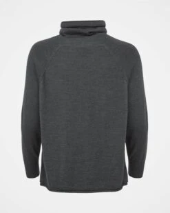 Fine Knit Merino Drawstring Funnel Neck Sweater -Wear Luxe Shop 146316