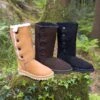 Popper Shearling Boots - Calf Height