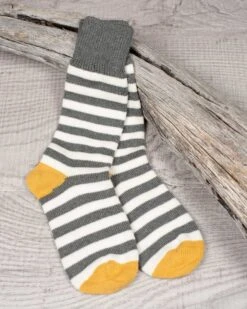 Ladies Merino Cotton Striped Socks