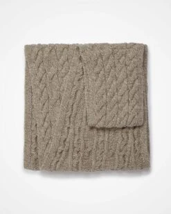 Aran Cable Pull Through Scarf -Wear Luxe Shop 84145