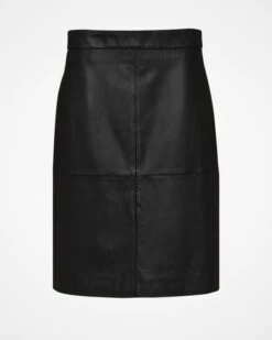 Leather Knee Length Skirt -Wear Luxe Shop 85002