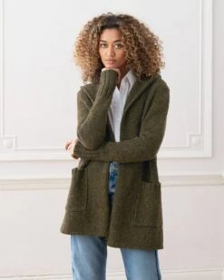 Donegal Hooded Coatigan -Wear Luxe Shop 85372