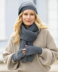 Lambswool Fingerless Mittens -Wear Luxe Shop 85568