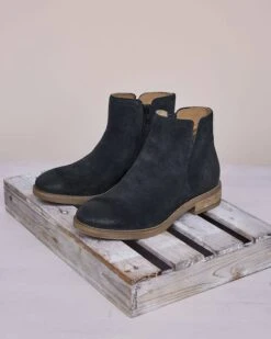 Notched Flat Ankle Boots -Wear Luxe Shop 91155 2