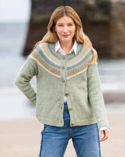 Shetland Statement Yoke Cardigan -Wear Luxe Shop 91722