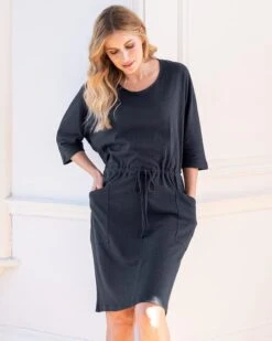 Linen/Cotton Batwing Dress 6 Linen/Cotton Batwing Dress -Wear Luxe Shop 91749 2