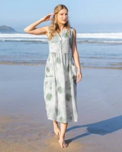 Linen Sleeveless Midi Dress