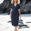 Lyocell Faux Wrap Dress