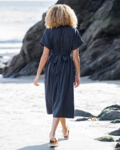 Lyocell Faux Wrap Dress -Wear Luxe Shop 91823