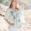Linen V Neck Top