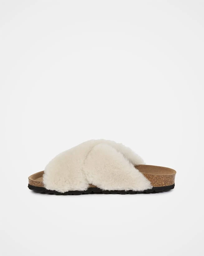 Shearling Crossover Sandals 4 Shearling Crossover Sandals - Image 4