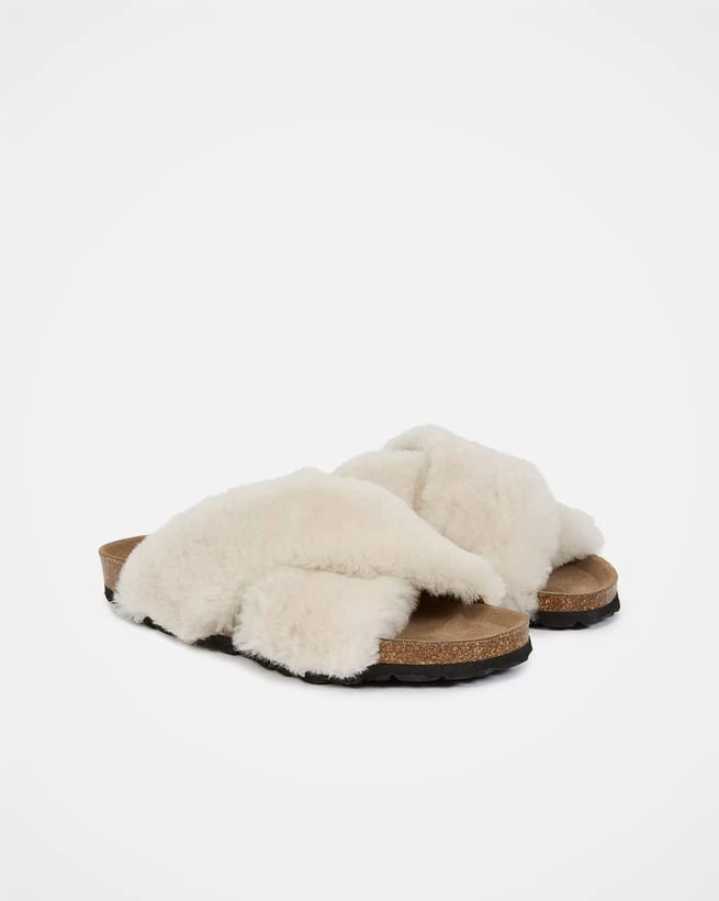 Shearling Crossover Sandals 3 Shearling Crossover Sandals - Image 3