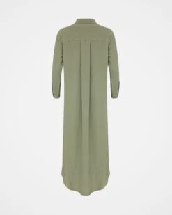 Lyocell Maxi Shirt Dress -Wear Luxe Shop 92284